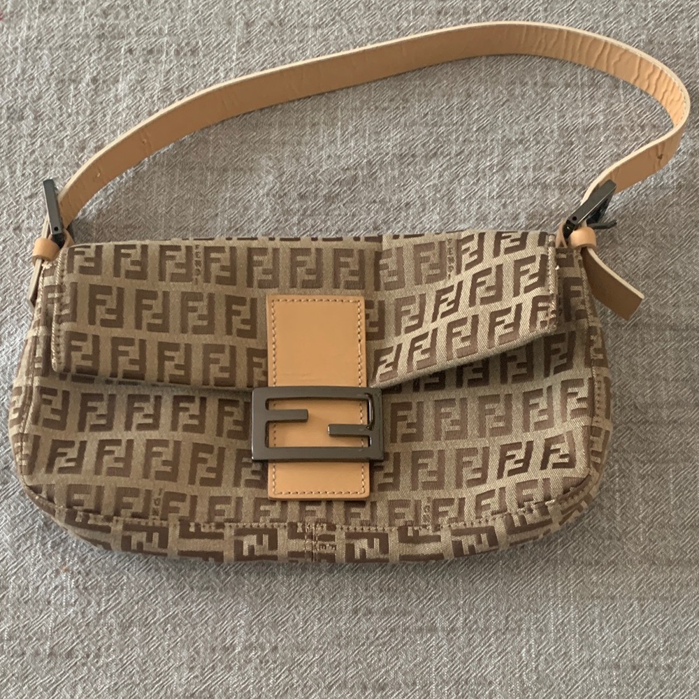 Fendi Tan and Brown baguette